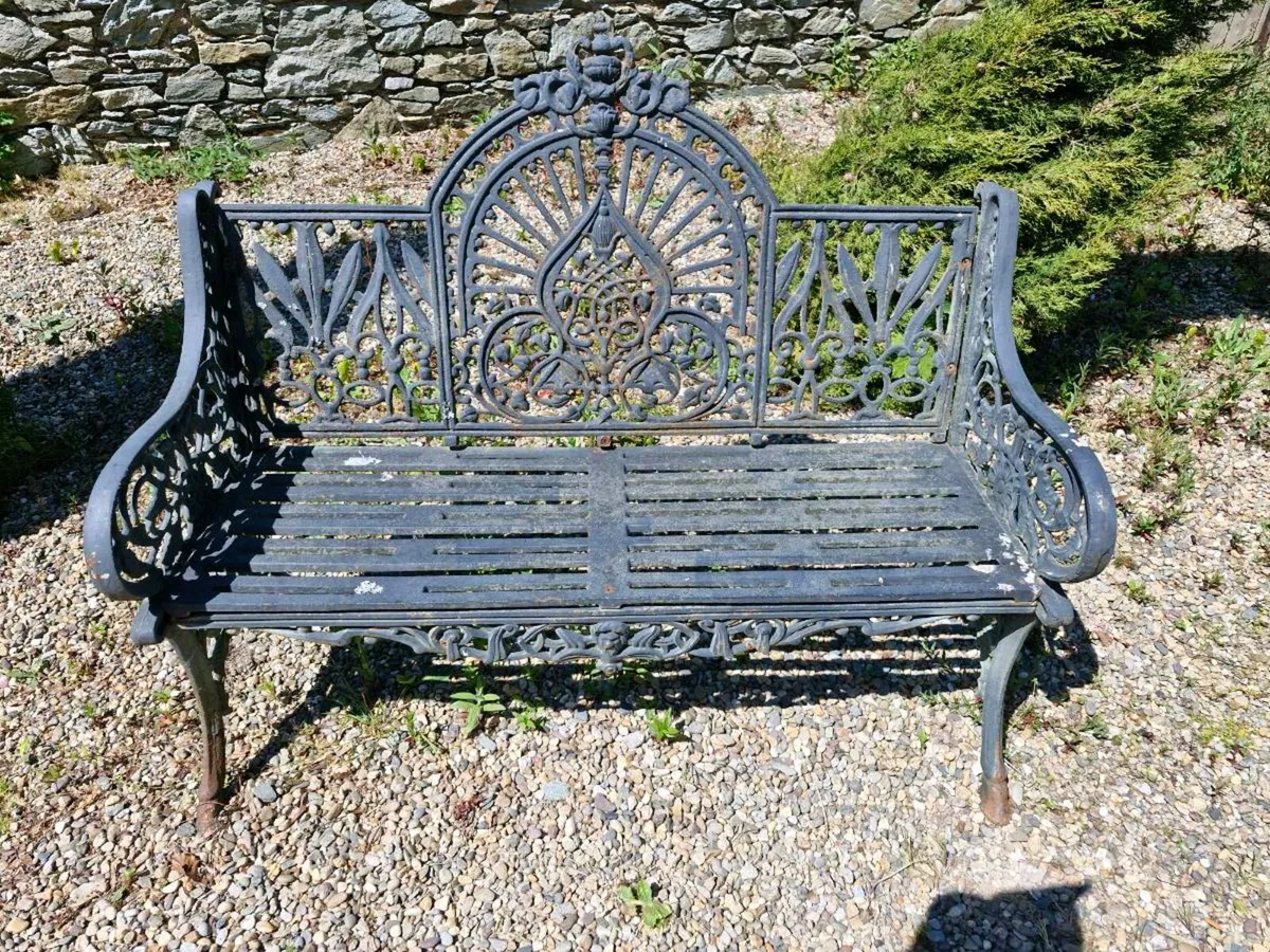 Cast iron garden seats. - Image 2