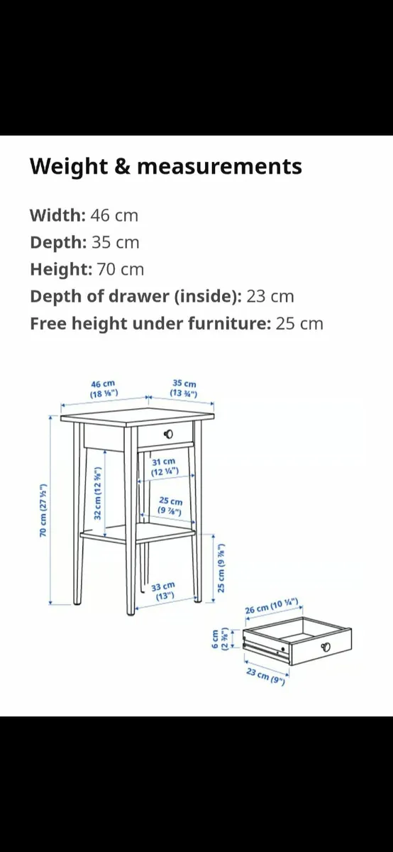 Ikea Bedside Table - Image 2