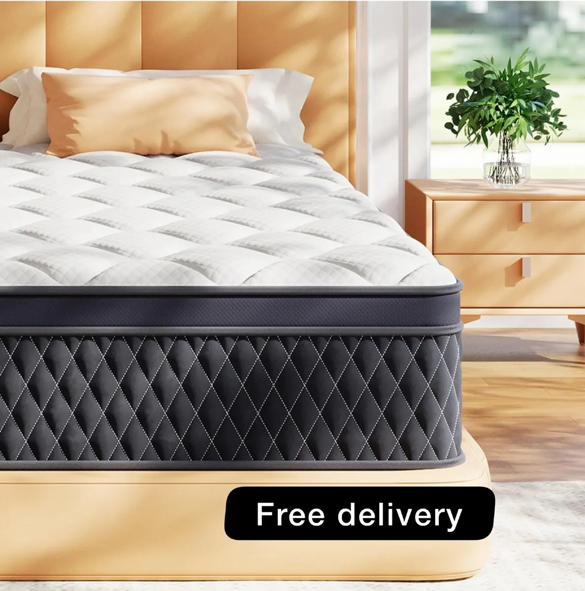Double Mattress 10.6 inch, Memory Foam Pocket Spru - Image 1