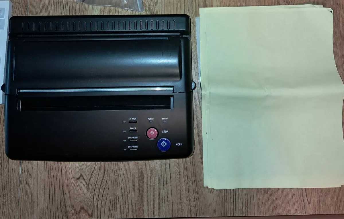ATOMUS Tattoo Stencil Printer – Unused + 20 sheets - Image 1