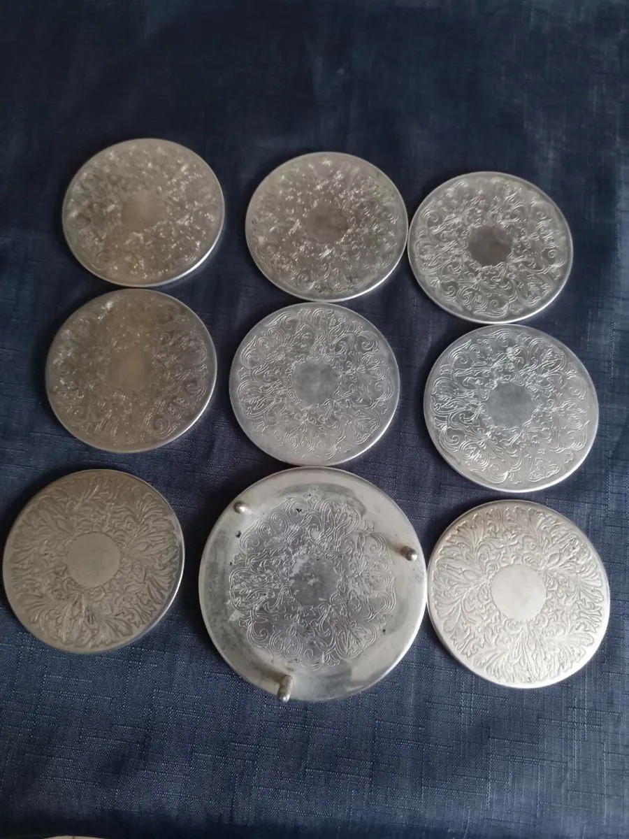 Silver Plated Coaster Set - Image 2
