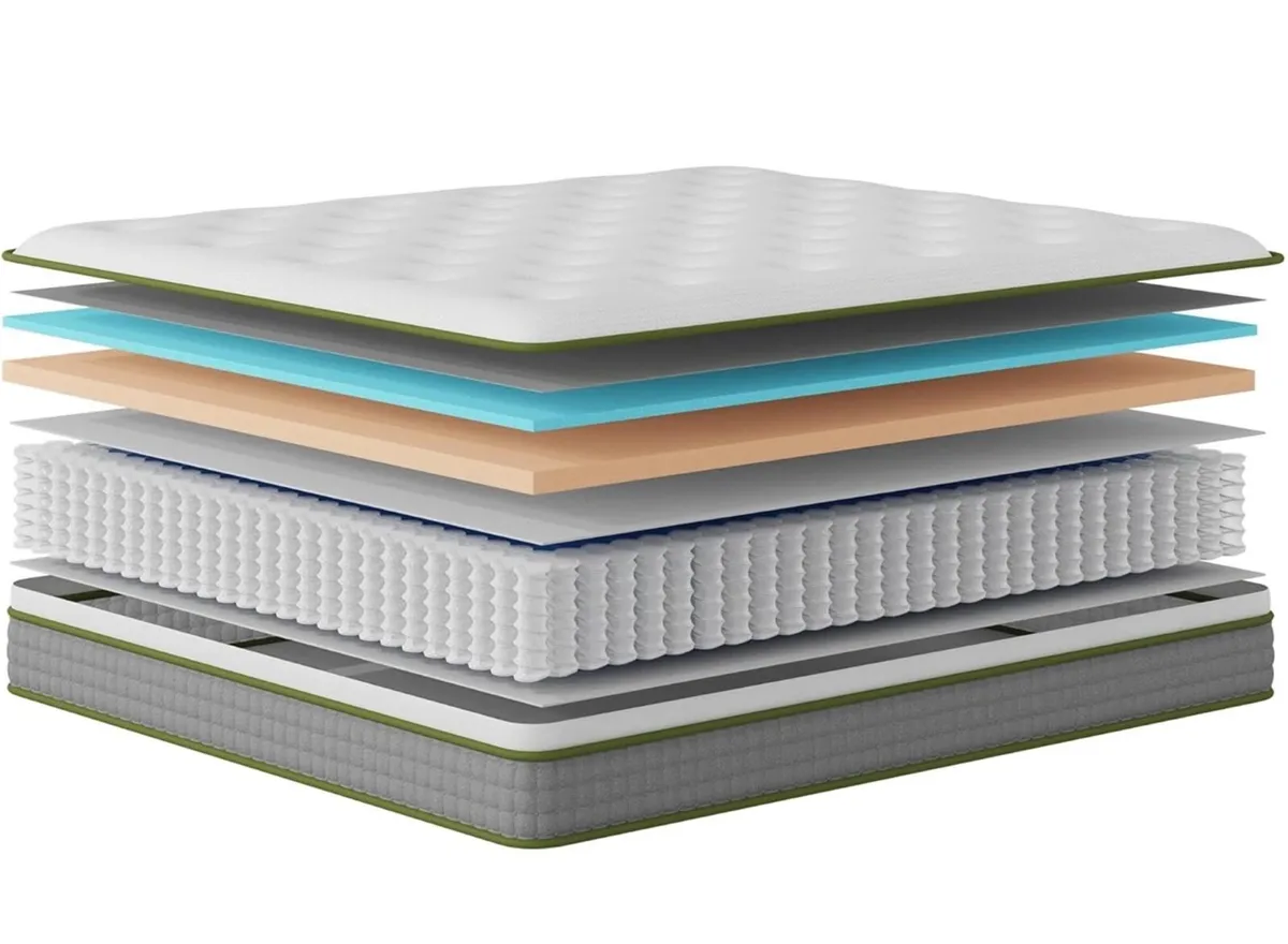 Small Double Mattress,Hybrid Pocket Spring & Memor - Image 2