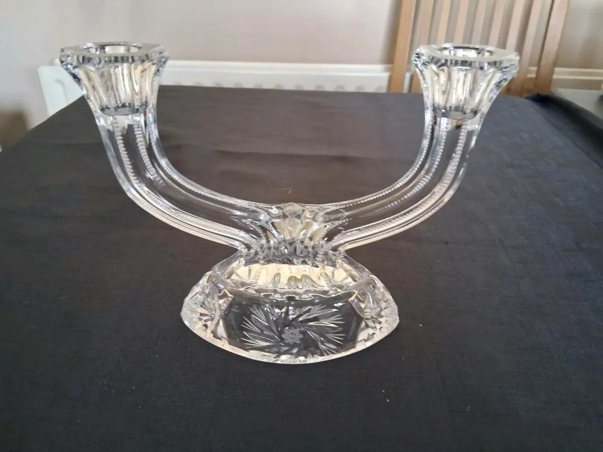 Bohemia Crystal 2 End Candle Stick Holder - Image 2