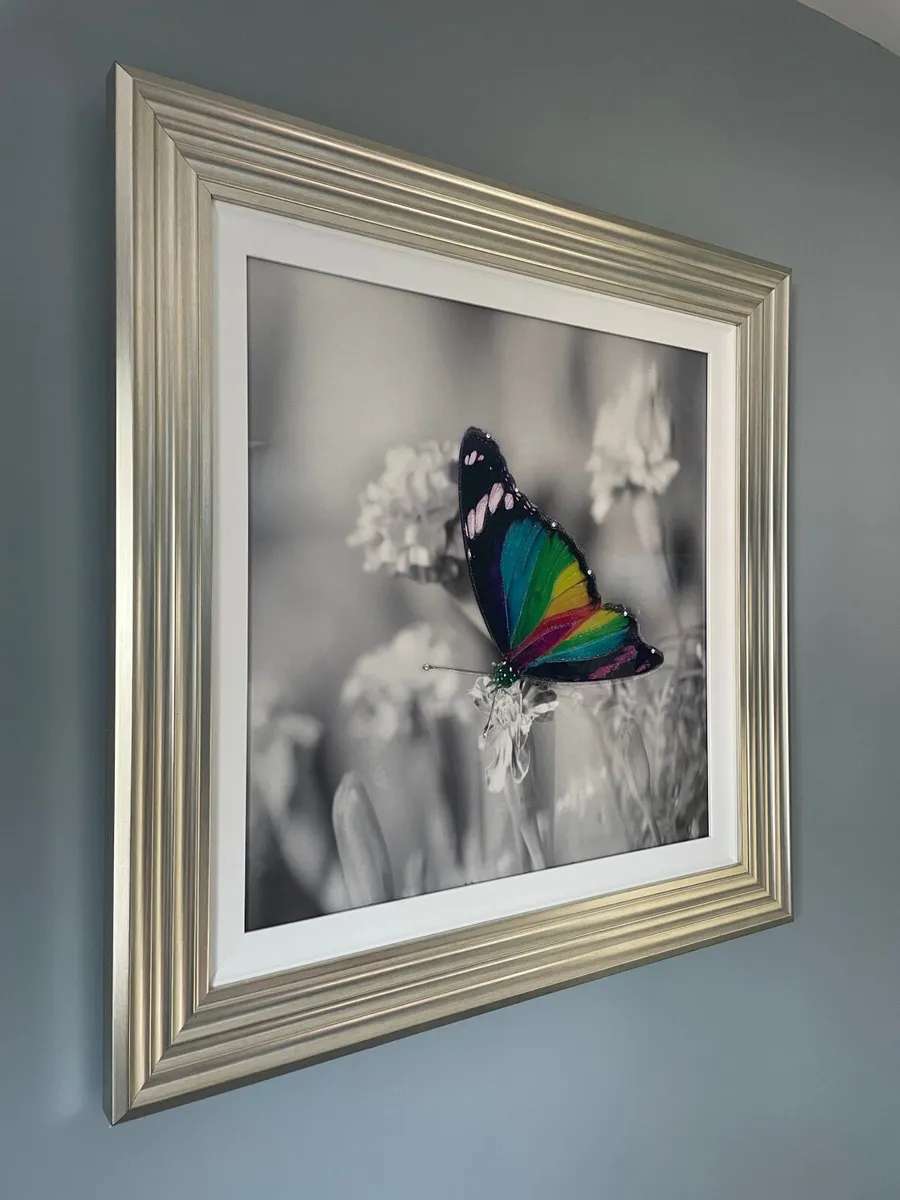 Framed Butterfly Picture - Large - Image 2