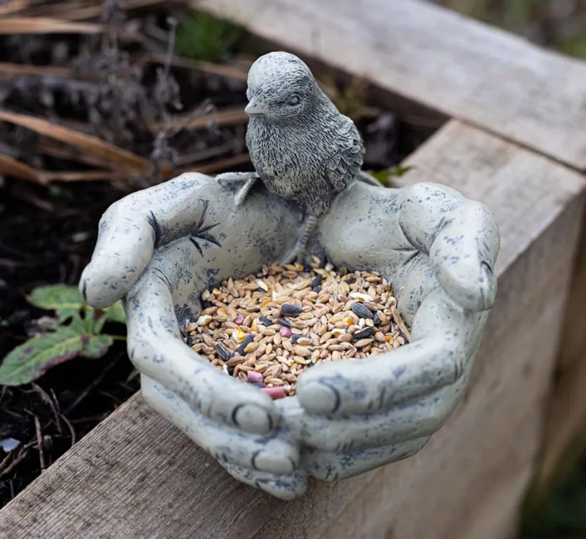 Hands Bird Feeder Bird on Hands Feeder NEW - Image 2