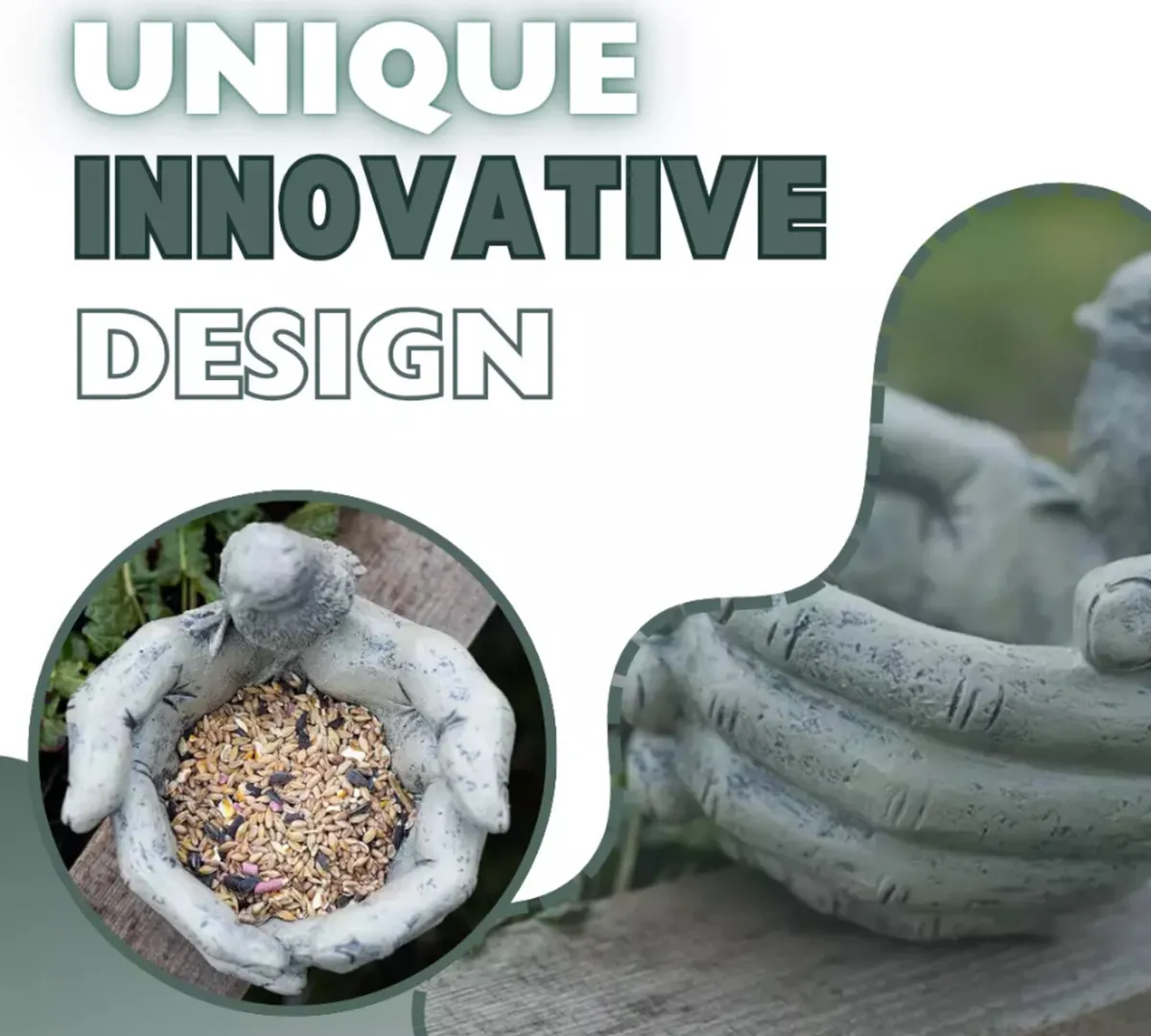 Hands Bird Feeder Bird on Hands Feeder NEW - Image 4