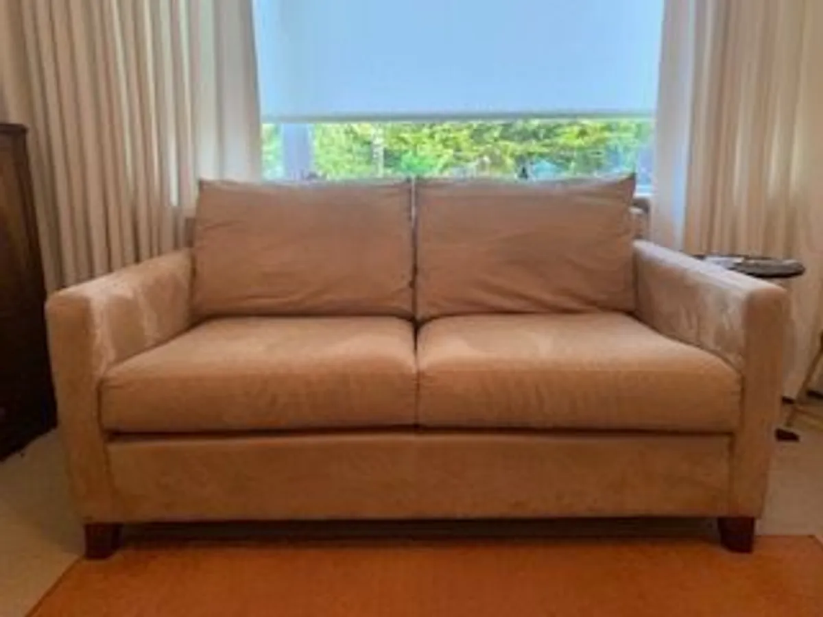 Matching sofas and footstool Pristine condition - Image 3