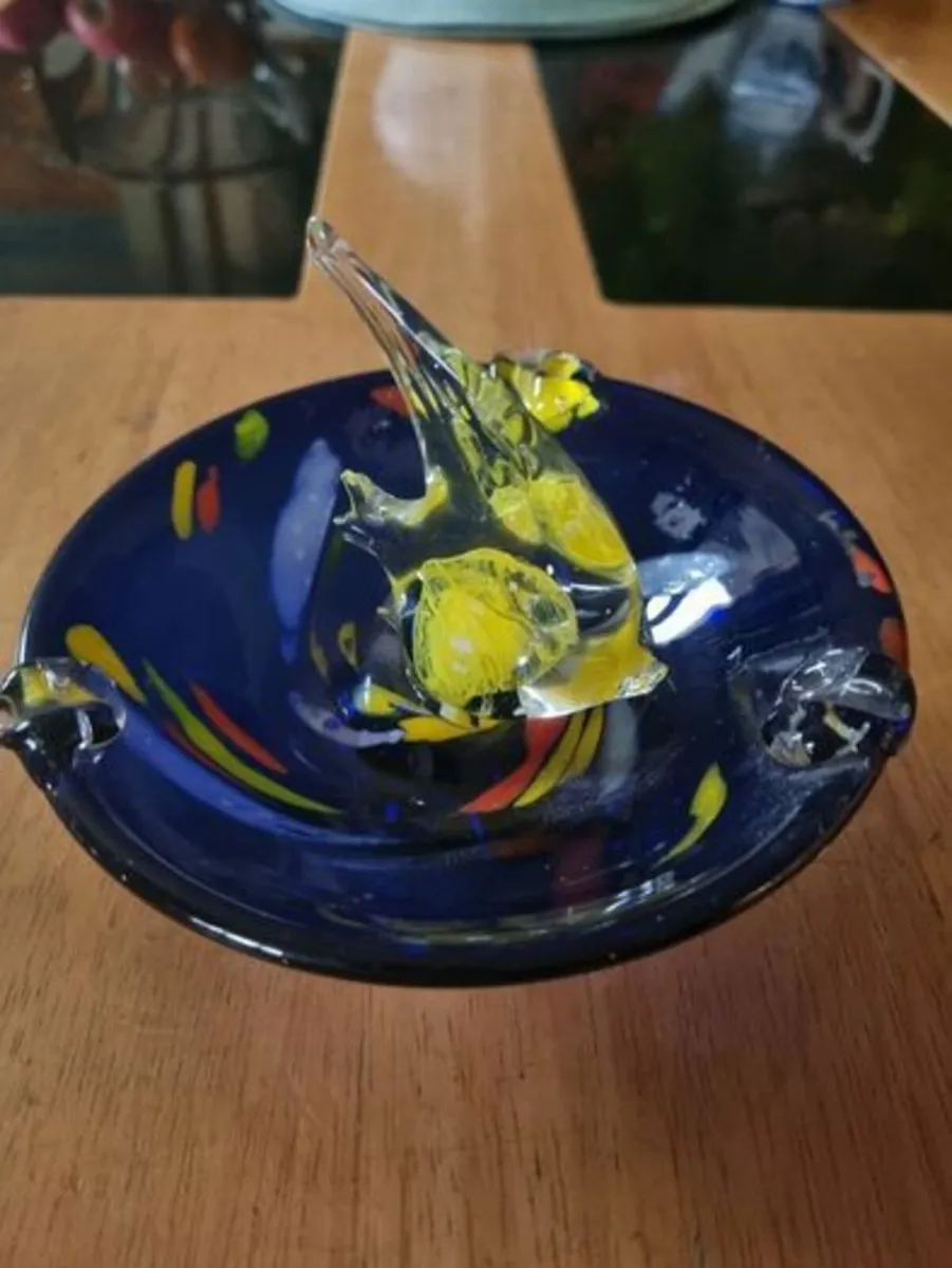 Murano glass fish ashtray - Image 1