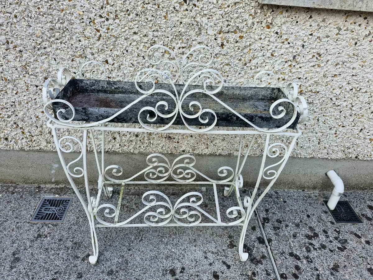 Wrought iron plant stand