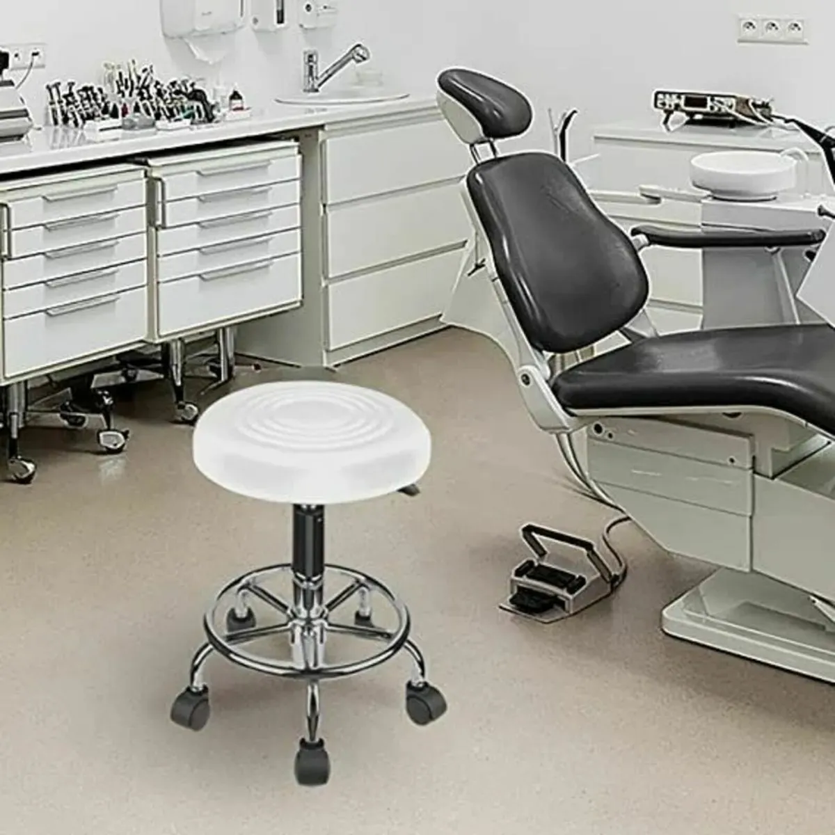 Ergonomic Swivel Rolling Work Stool - Image 3