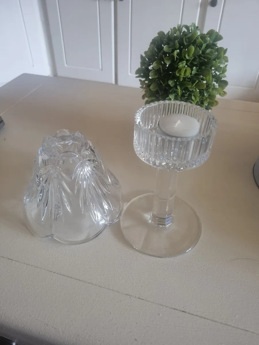 Galway Crystal globe candle holder - Image 1