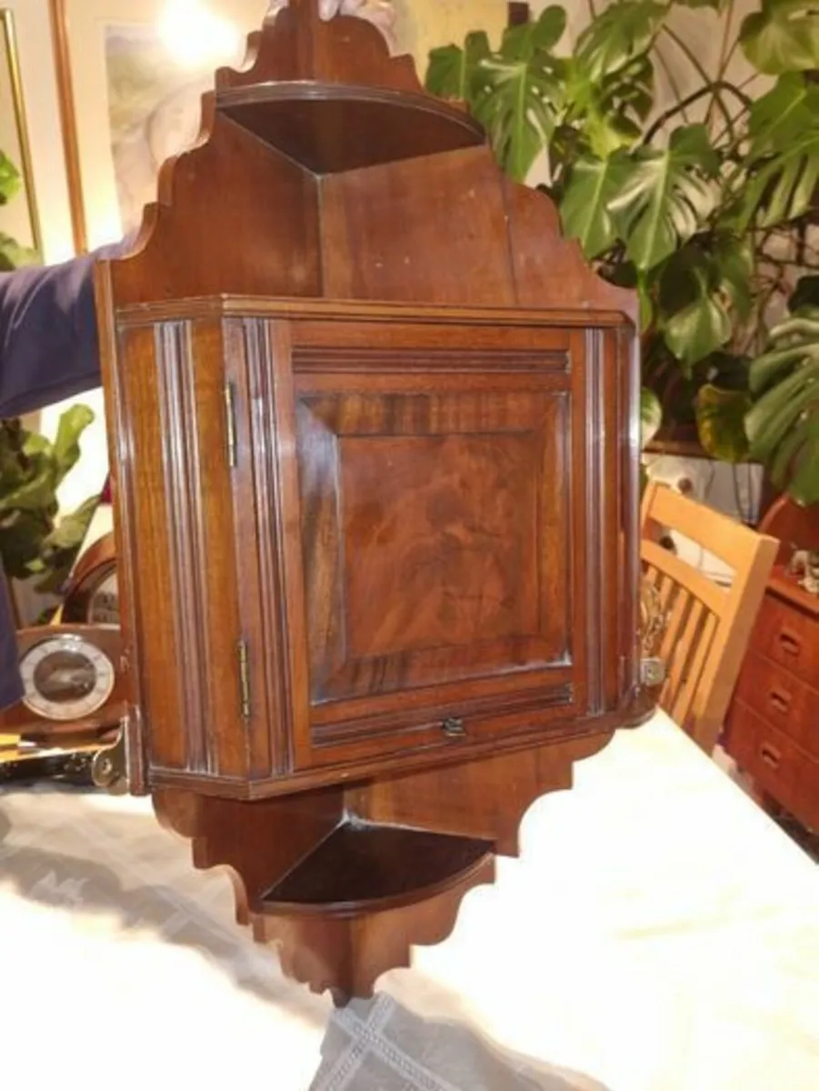 Vintage corner wall cabinet - Image 2