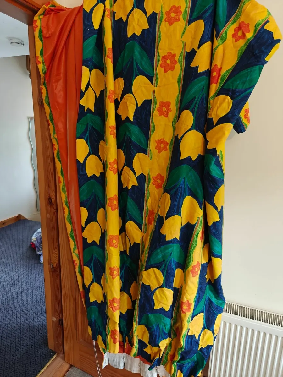 Professionally made curtains.