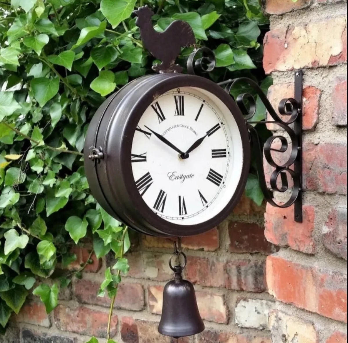 NEW Outdoor Garden Wall Clock Double Sided - Image 1