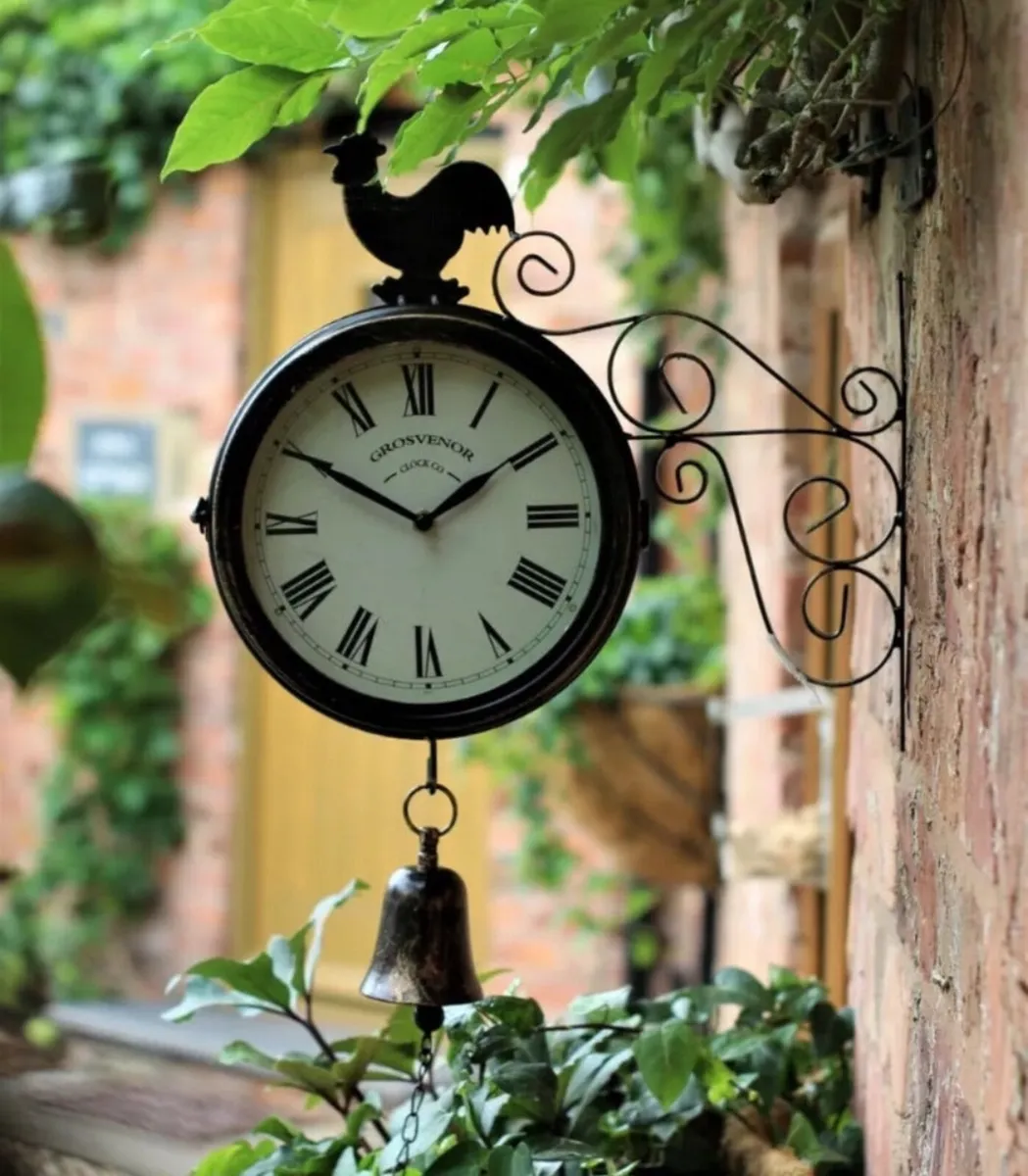NEW Outdoor Garden Wall Clock Double Sided - Image 2