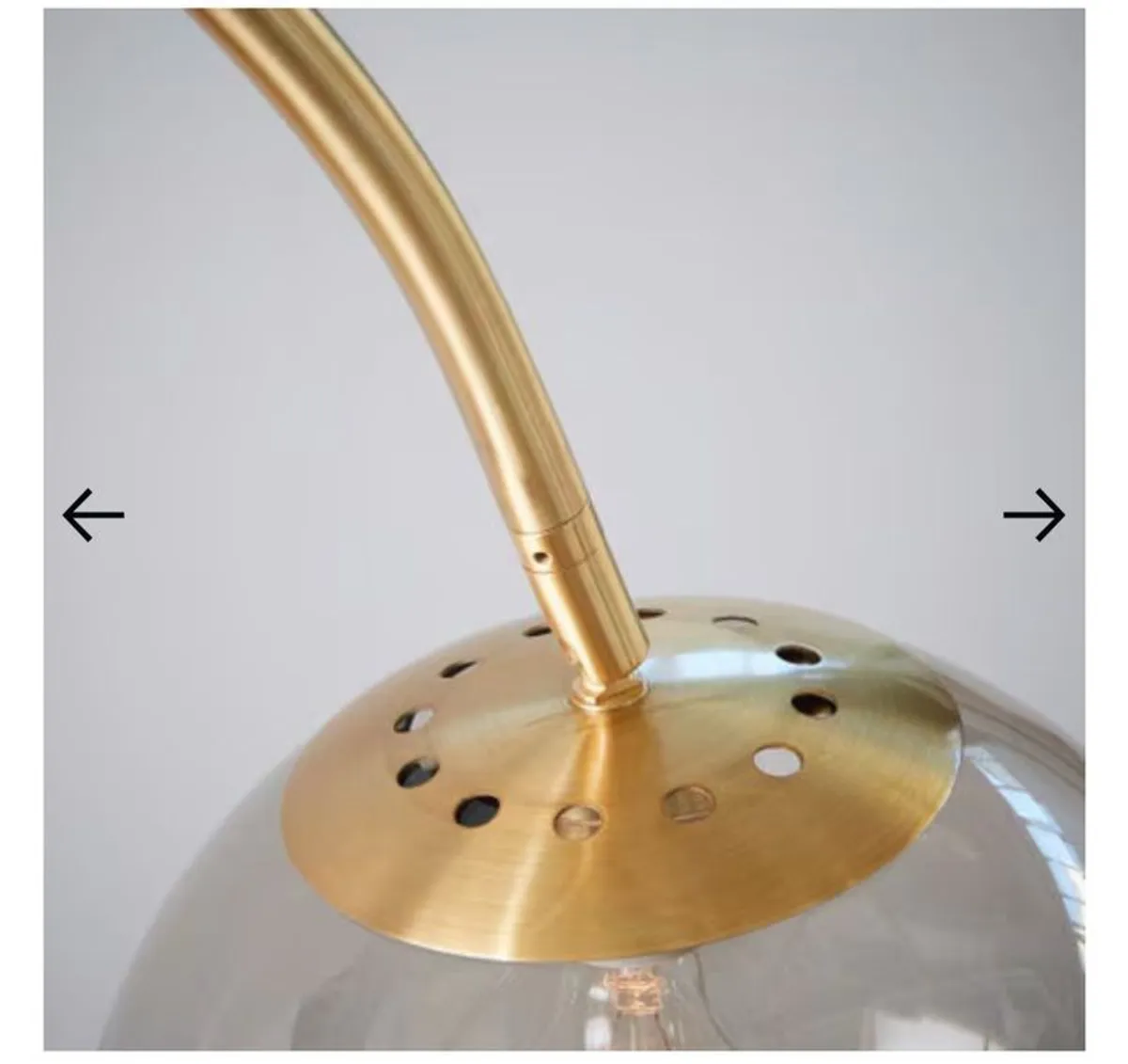 West Elm Overarching Acrylic Shade Floor Lamp (193 cm) - Image 2