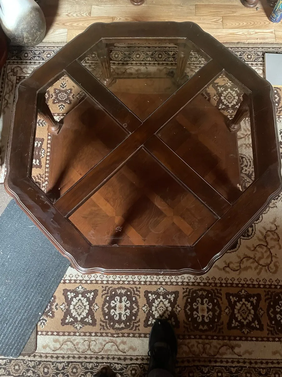 Mahogany wood coffee table - Image 2