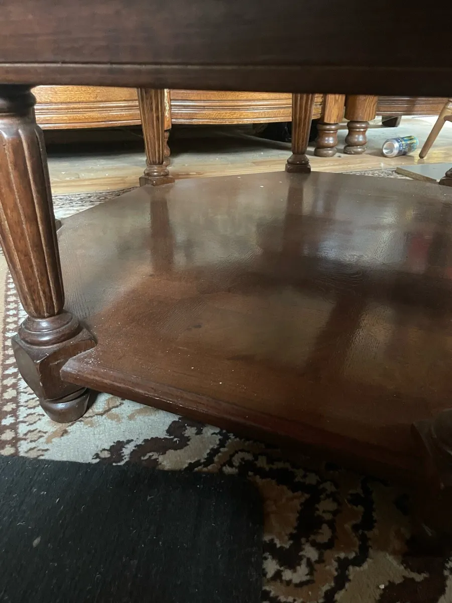 Mahogany wood coffee table - Image 3