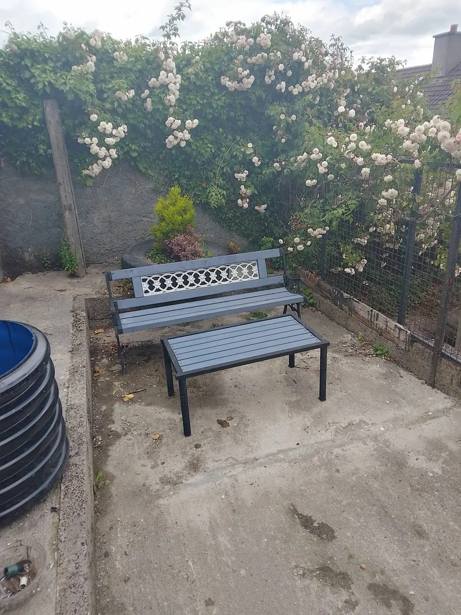 Garden Bench And Table - Image 3