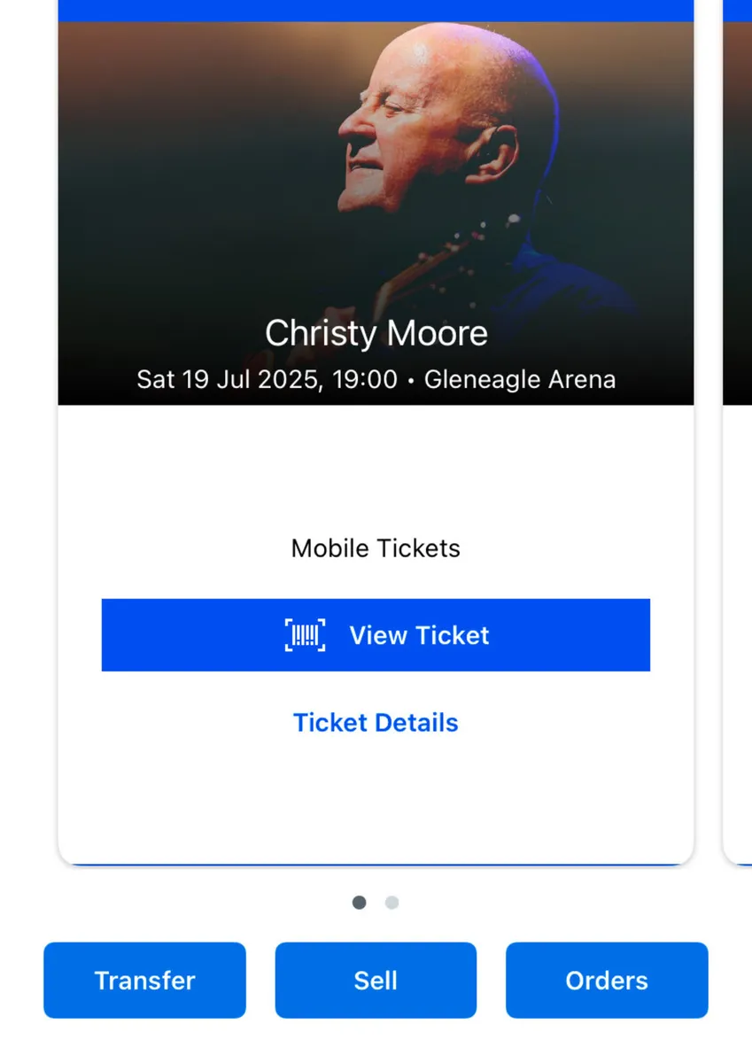 Christy Moore Ticket Swap (Kerry/Cork gig)