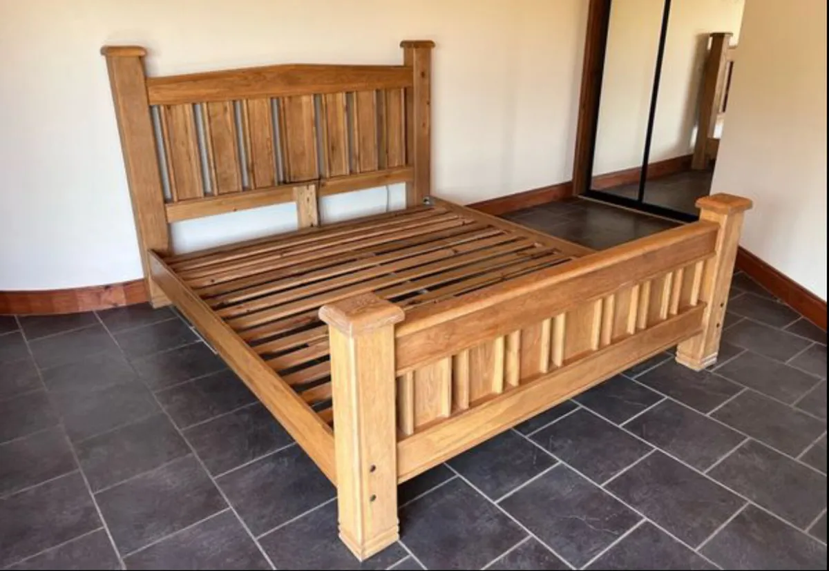 Superking solid oak Harvey Norman