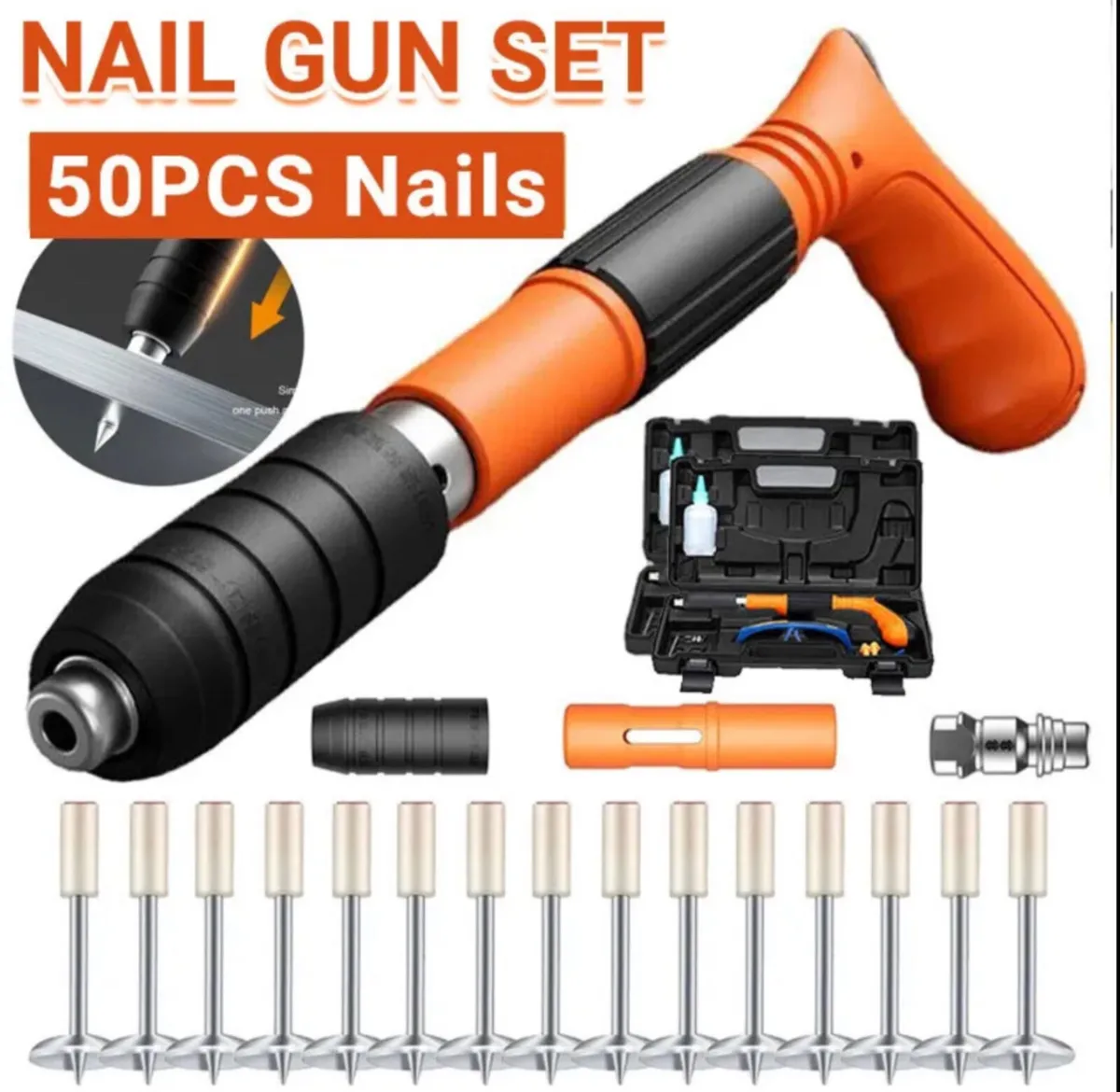 Mini Nail Gun Manual Air Nailer with 50 Nails NEW - Image 1