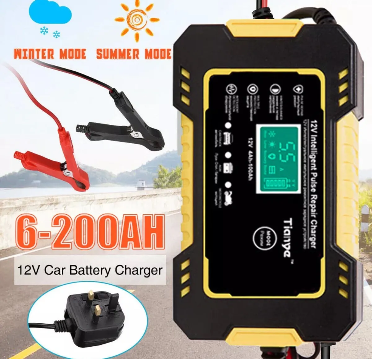 Car / Motorbike Battery Charger 12V LCD  NEW - Image 2