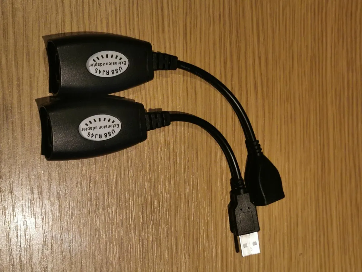 USB to Ethernet RJ45 Extension Cable Extender Adap - Image 1