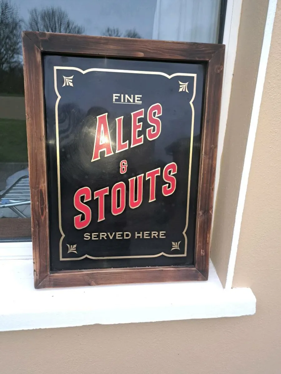 Large  ales and stout sign - Image 1