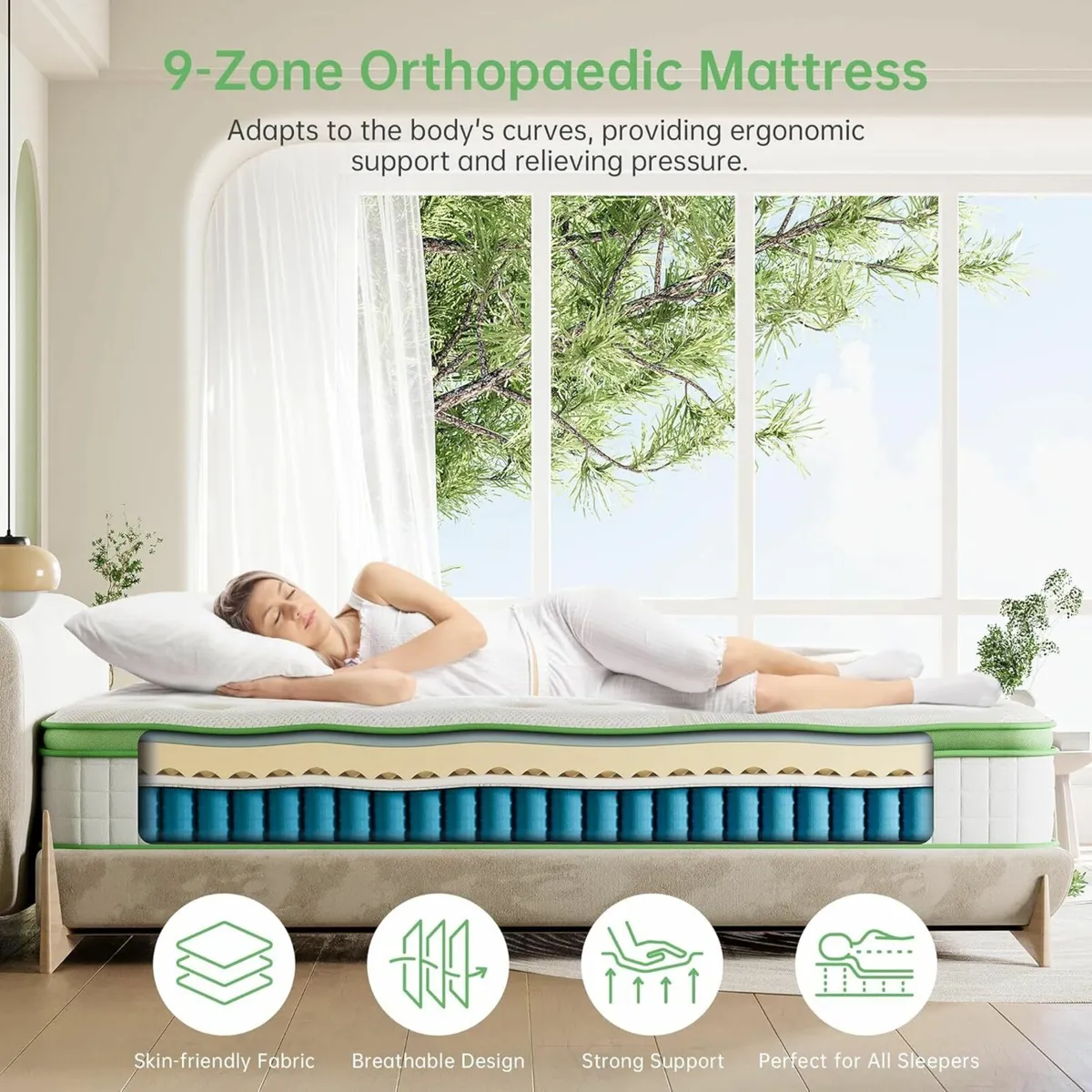 Mattresses Single Memory Foam 90x190x25cm - Image 3