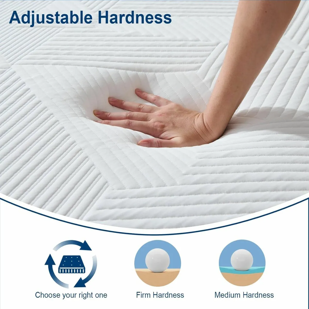 Double Mattress Memory Foam Medium 135x190x25cm - Image 3