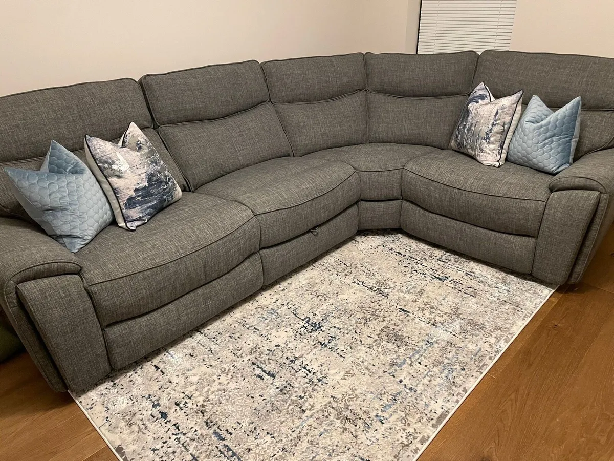 Grey Corner Sofa (Recliner) - Image 1