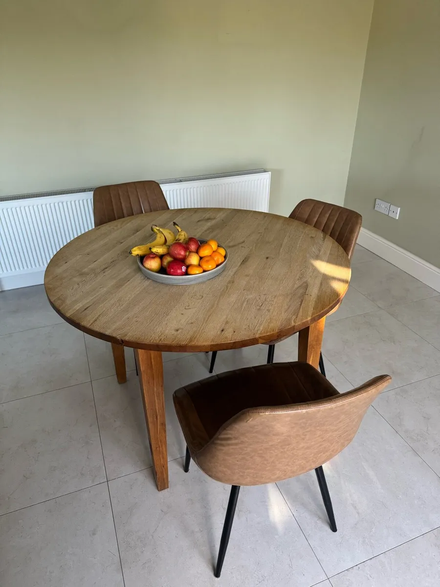Solid Wood Dining Table + 3 Chairs - Image 3