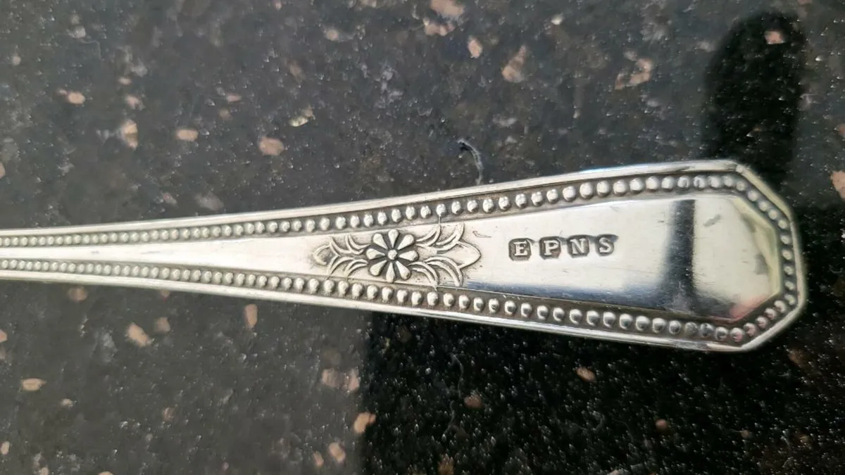 Large Silver plate serving spoon - Image 2