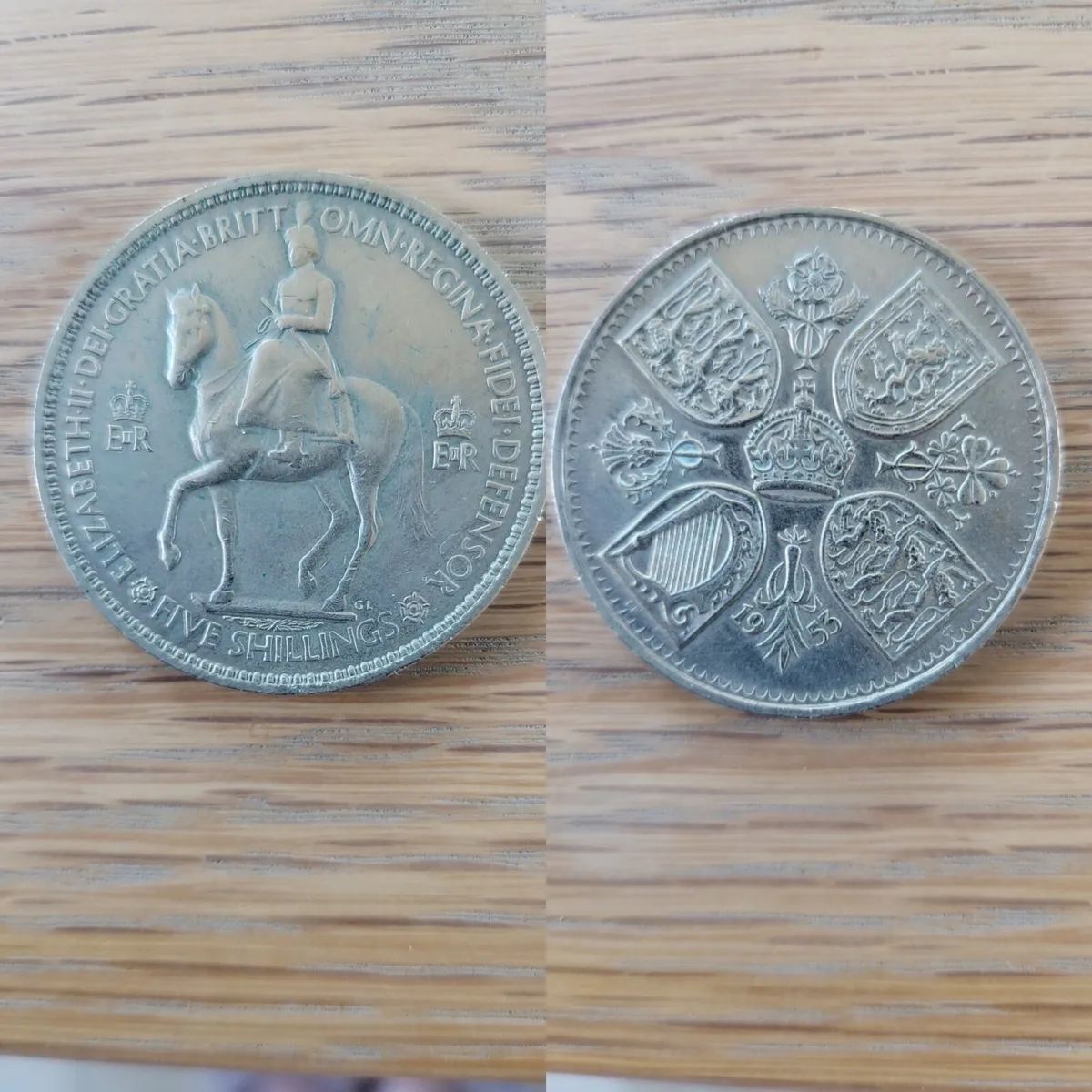 1953 Coronation crown (5 shillings) - Image 1
