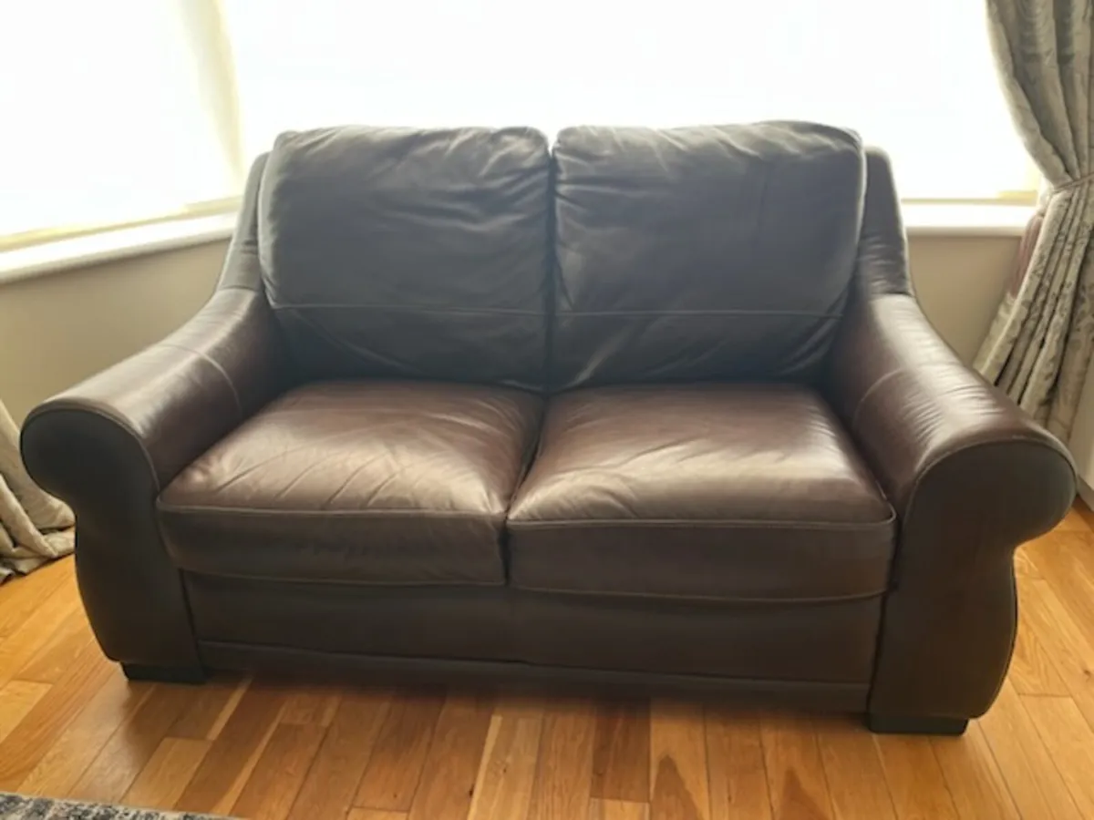 3+2 seater genuine leather sofas - Image 2