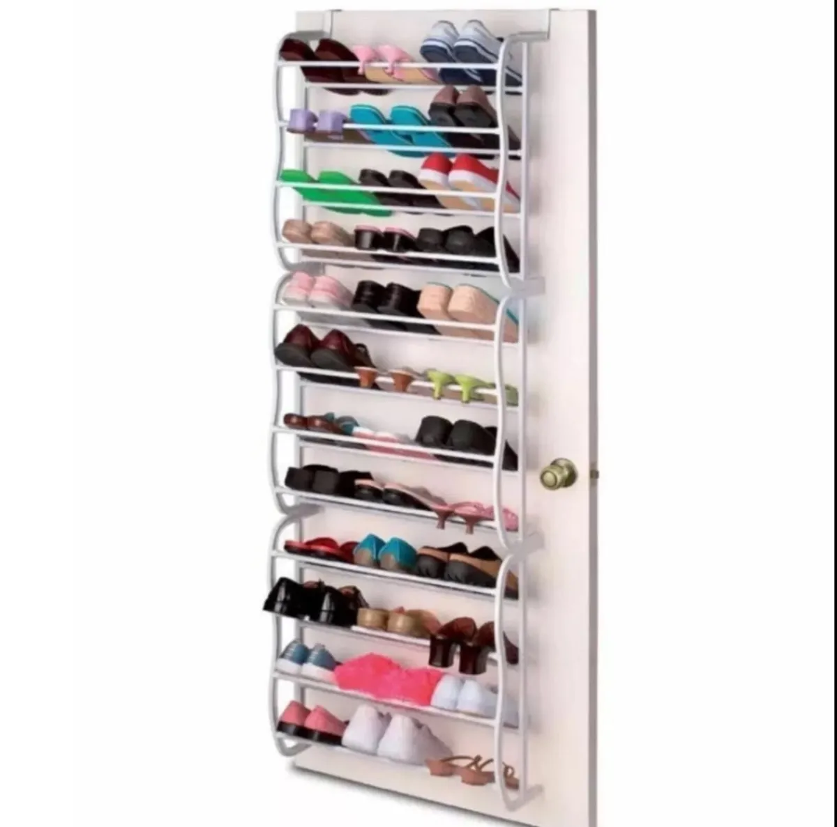 Over Door Metal Shoe Rack Organiser - Image 1