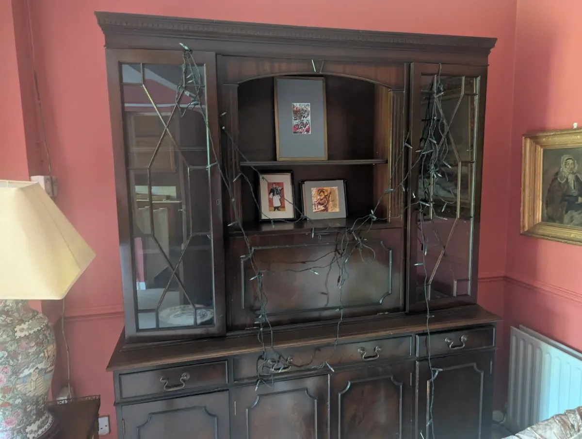 Mahogany Display Cabinet with drinks cabinet
