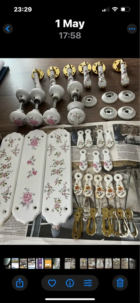 vintage porcelain door handles and plates - Image 4