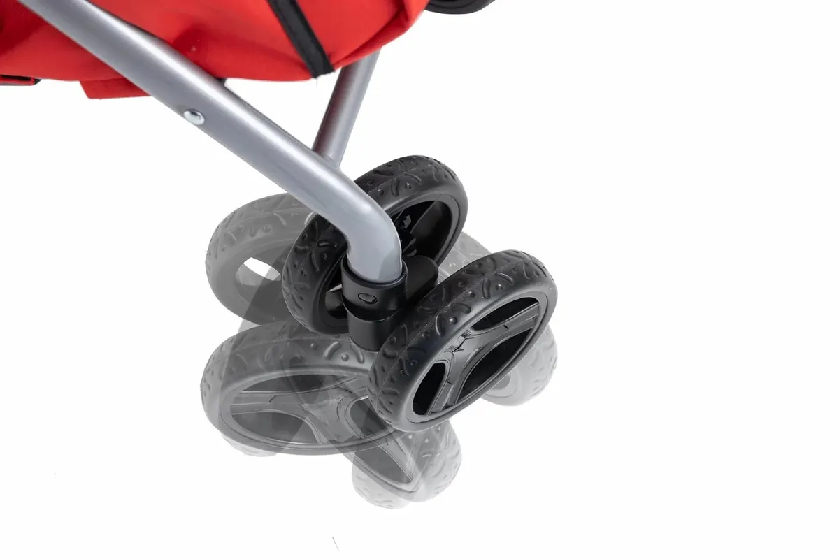 BRAND NEW Carlett Folding Shopping Trolley, Red - Image 2