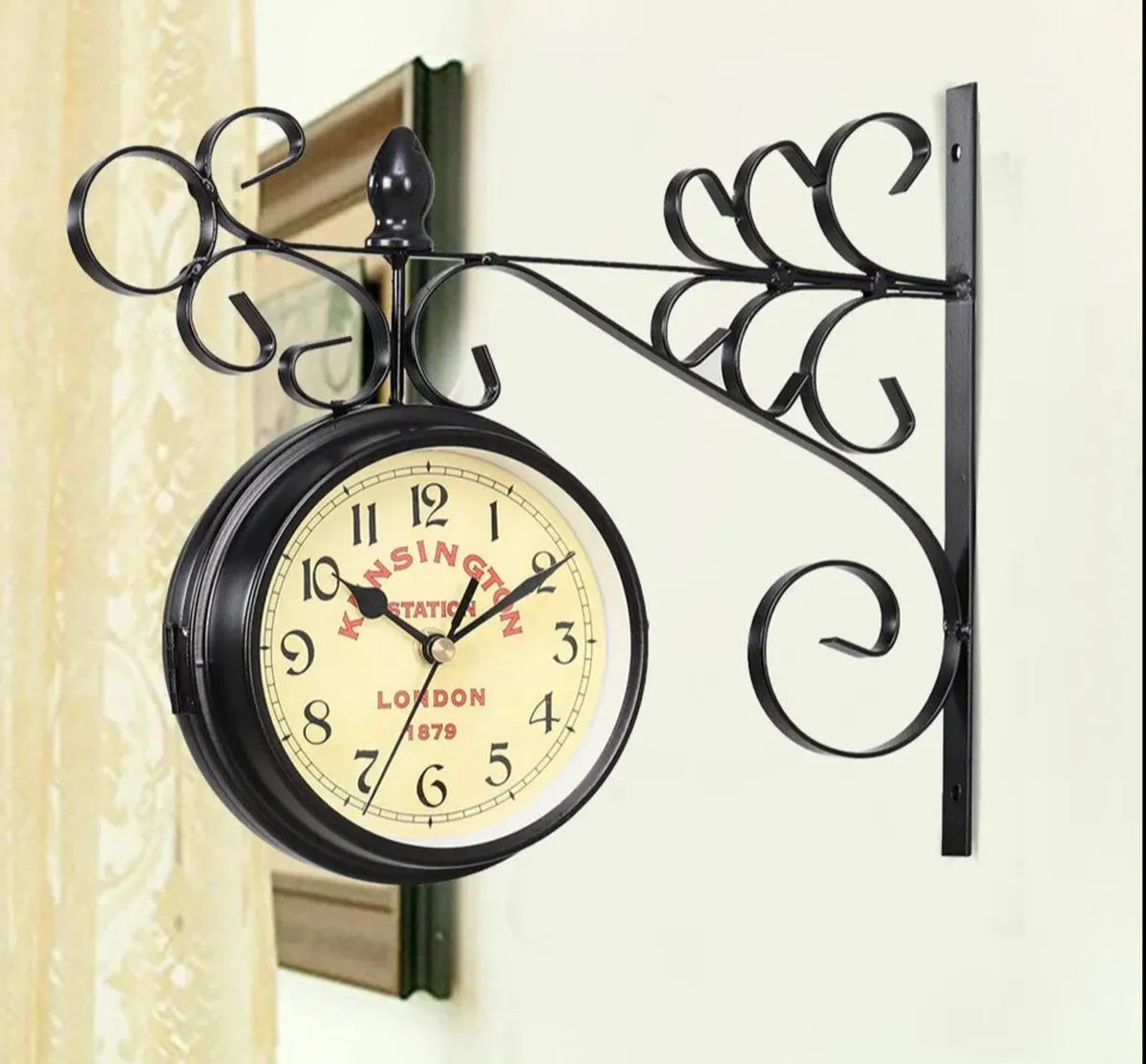 Outdoor Garden Wall Clock Double Sided Compact NEW - Image 1