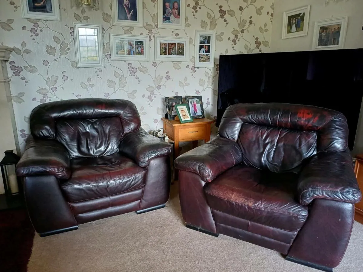 Leather Armchairs - Image 1