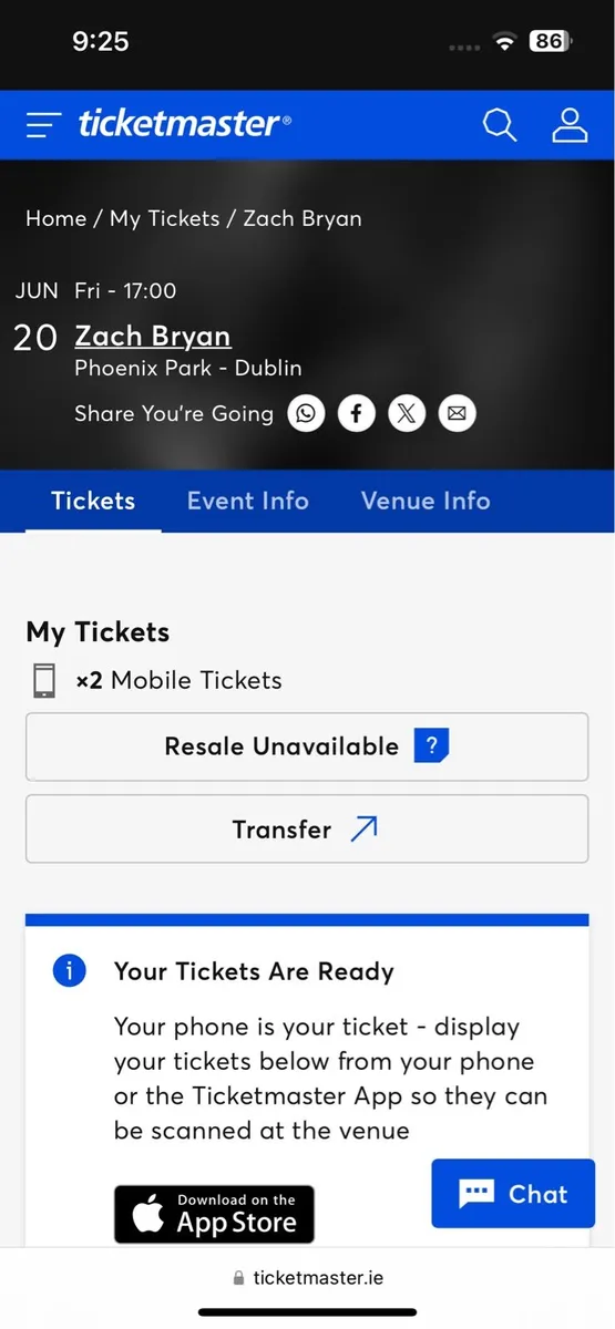 2 Zach Bryan tickets Friday 20th June - Image 2