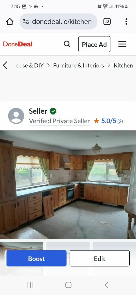 Solid Pine  kitchen. - Image 1