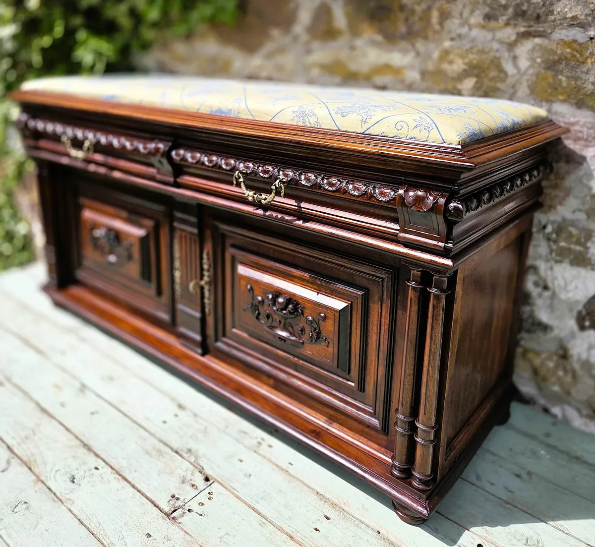 Antique French Hall Seat- Circa 1890 - Image 2