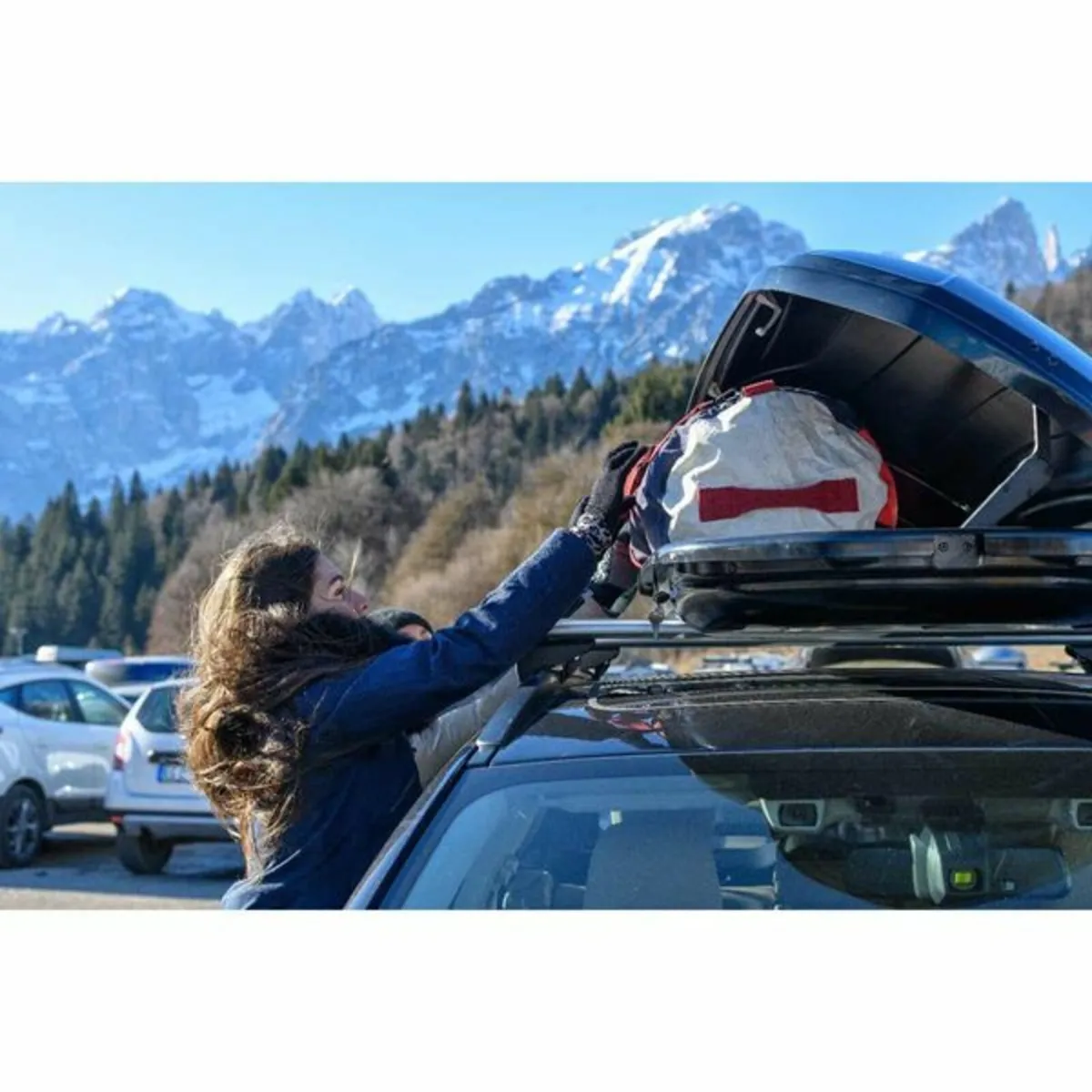 Menabo Holiday RoofBoxes Mania 320Lt  Glossy Black - Image 2