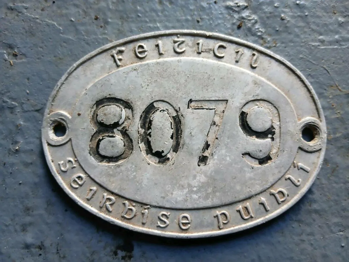 Vintage Irish Taxi Plate Number - Image 1