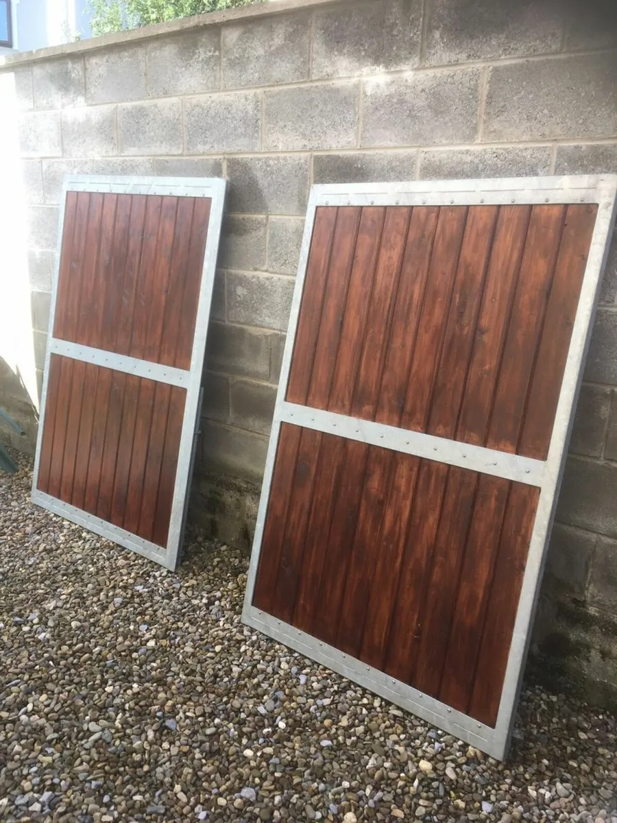 Galvanised Iron Framed Set of Gates, New Condition - Image 3