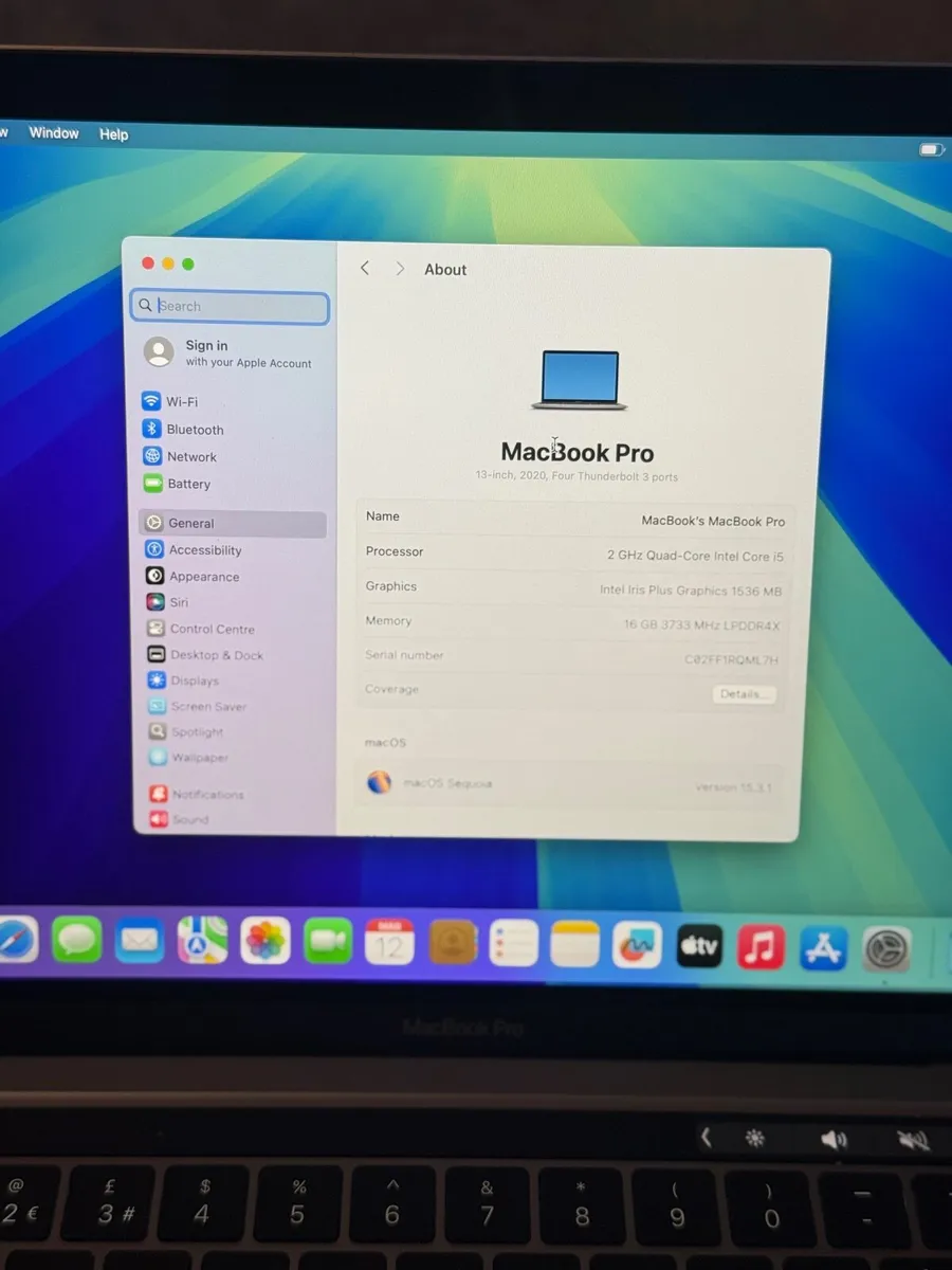 MacBook Pro 13" 2020 i5/16GB/512SSD/795c - Image 2