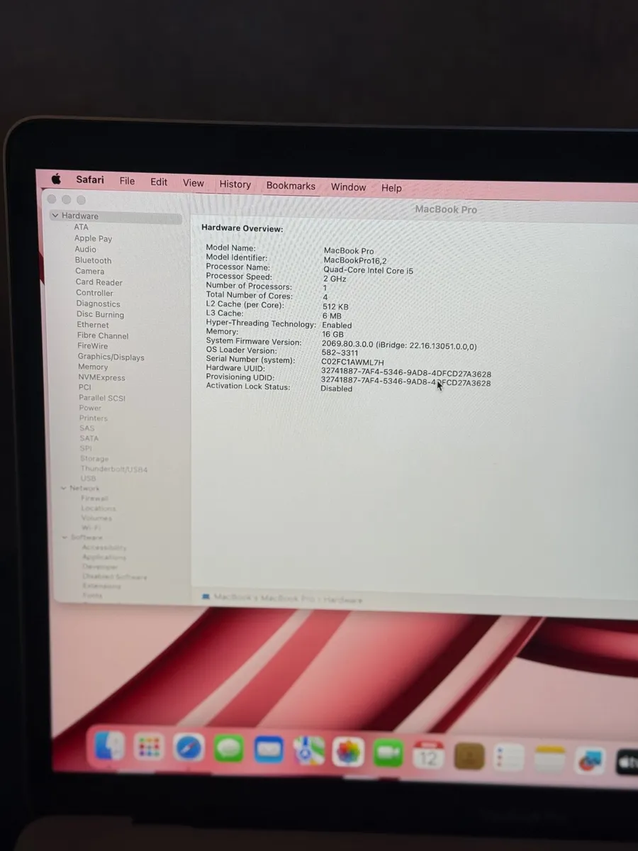 MacBook Pro 13" 2020 i5/16GB/512SSD/316c - Image 4